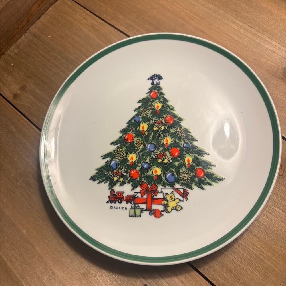 Vintage Mount Clemens Pottery Christmas Tree Salad Dish